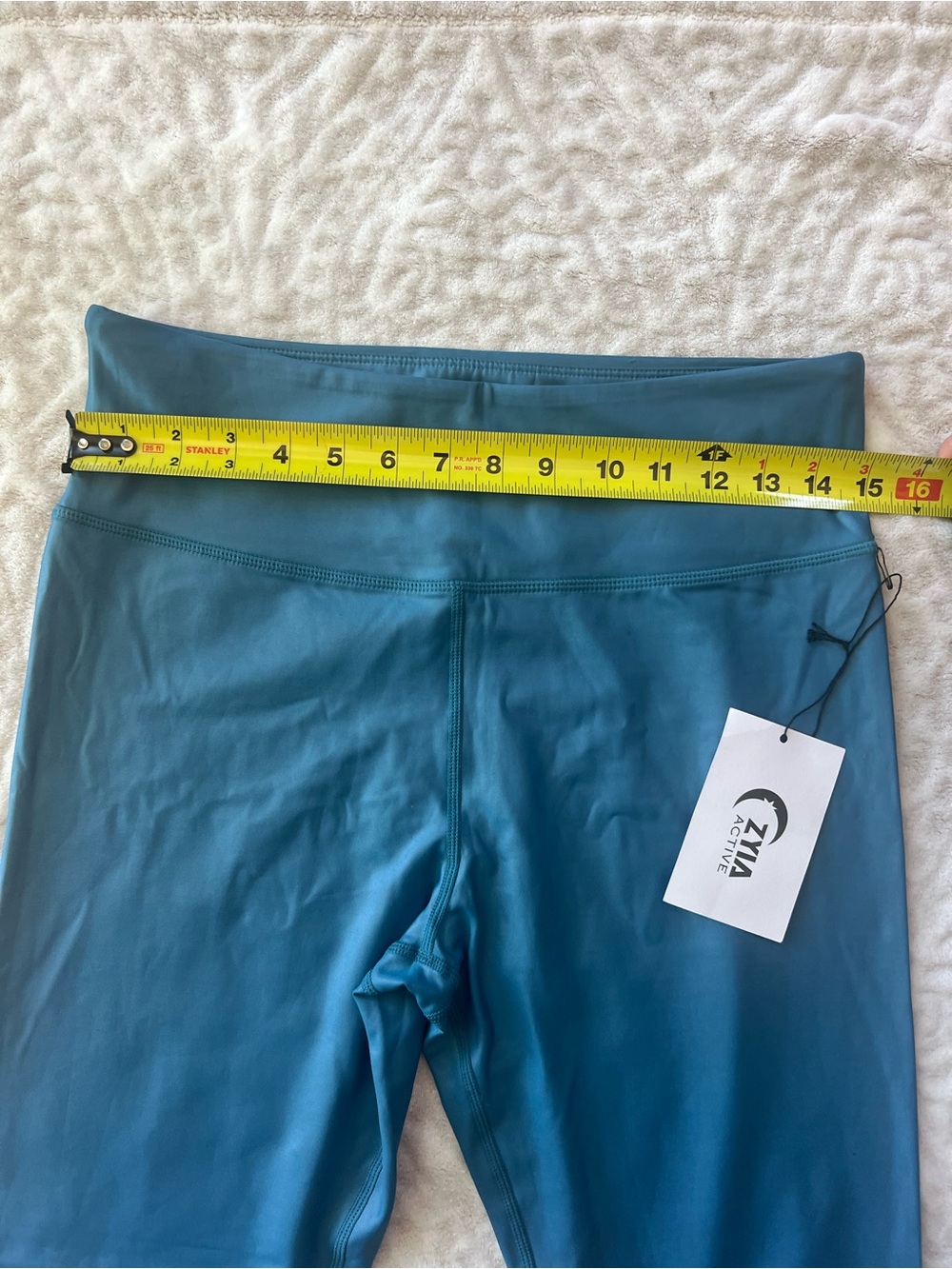 NWT Zyia Metallic Ocean Light n Tight High-Waist 7/8 Active Leggings |Size 14-16 - Picture 8 of 9